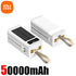 Xiaomi 100000Mah Solar Power Bank High-Capacity Built-In Cables External Battery LED Light Power Bank for Iphone Samsung 2024