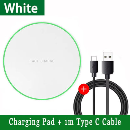 30W Wireless Charger Pad Stand for Iphone 15 14 13 12 11X8 Samsung Xiaomi Phone Chargers Induction Fast Charging Dock Station