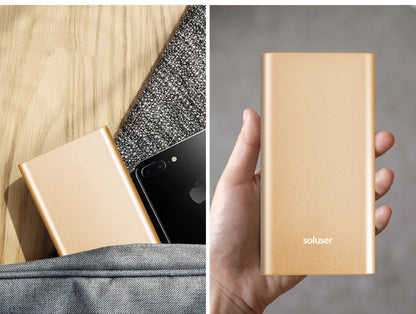 Power Bank 12000Mah Ultra-Thin Aluminum Alloy Power Bank