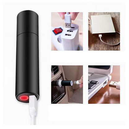 Waterproof Mini Telescopic Zoom Torch USB Rechargeable Powerful Flashlight