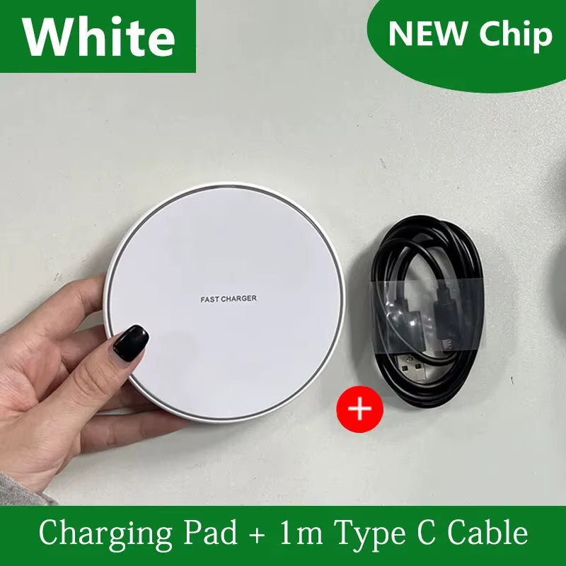 30W Wireless Charger Pad Stand for Iphone 15 14 13 12 11X8 Samsung Xiaomi Phone Chargers Induction Fast Charging Dock Station