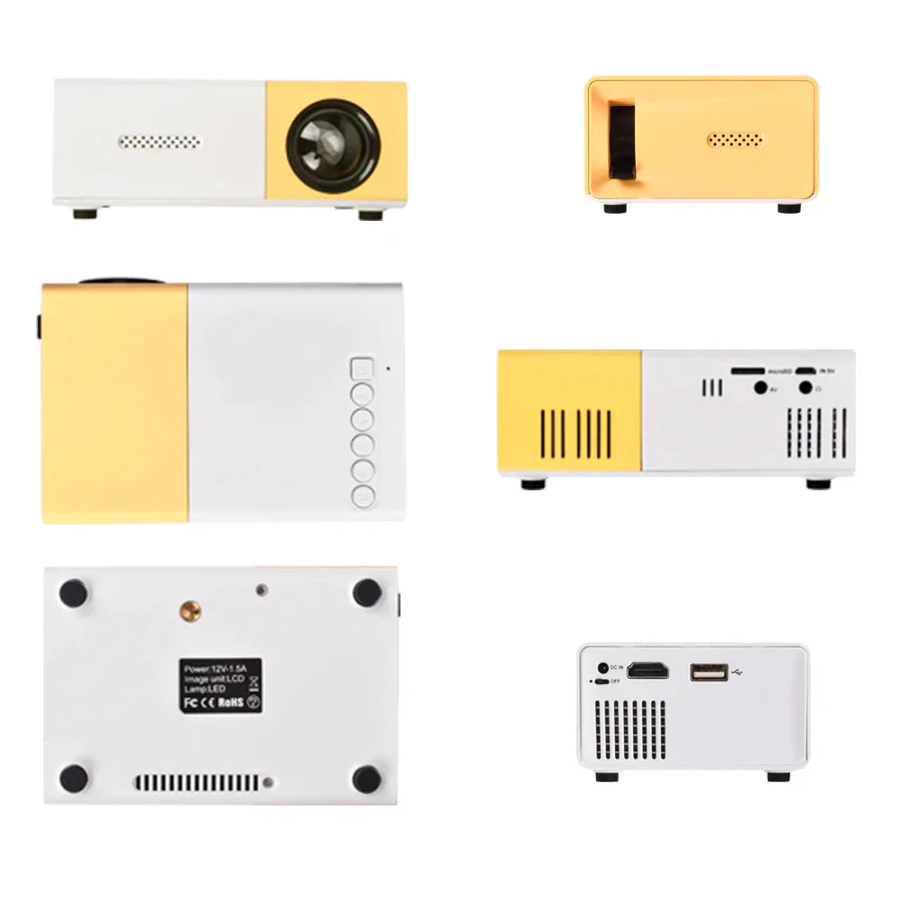 &quot;Mini Projector – 1080P Full HD Support, Portable LED Projector, 4K Video Playback, Multiple Connectivity Options &quot;