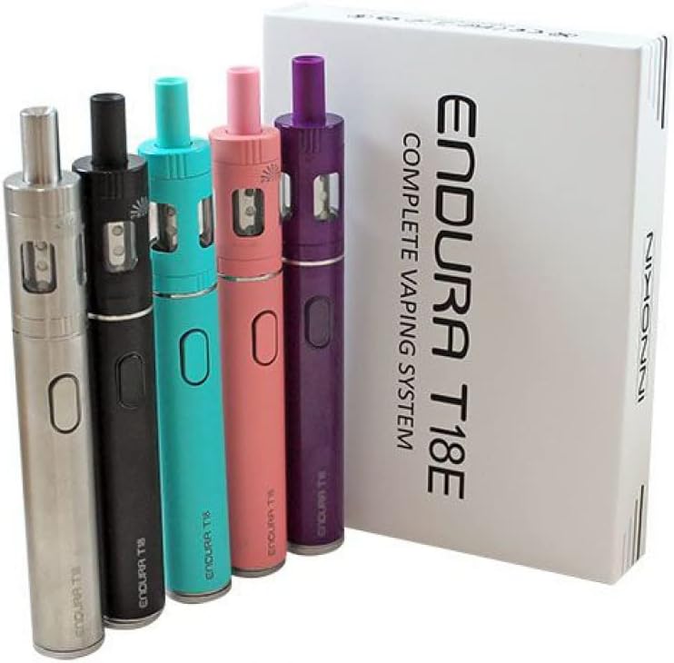 Endura T18E Vape Pen Kit (Silver) 1000Mah Battery, Prism T18E Atomizer, Easy-To-Use Starter Kit for Beginners - Electronic Cigarette with Optimal Performance and Reliability No Nicotine