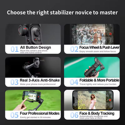 AOCHUAN 3-Axis Handheld Stabilizer for Smartphone 