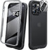 for Iphone 15 Pro Case, Full Body Rugged Case with Built-In Touch Sensitive Anti-Scratch Screen Protector + Glass Camera Lens Protector for Iphone 15 Pro 6.1" (Frosted Black)