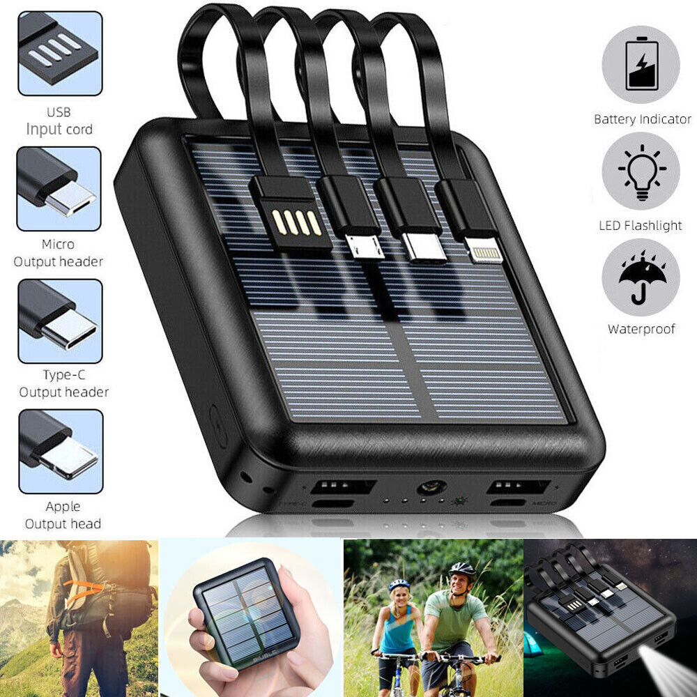 Portable 9000000Mah Solar Power Bank USB Pack Battery Charger for Mobile Phone