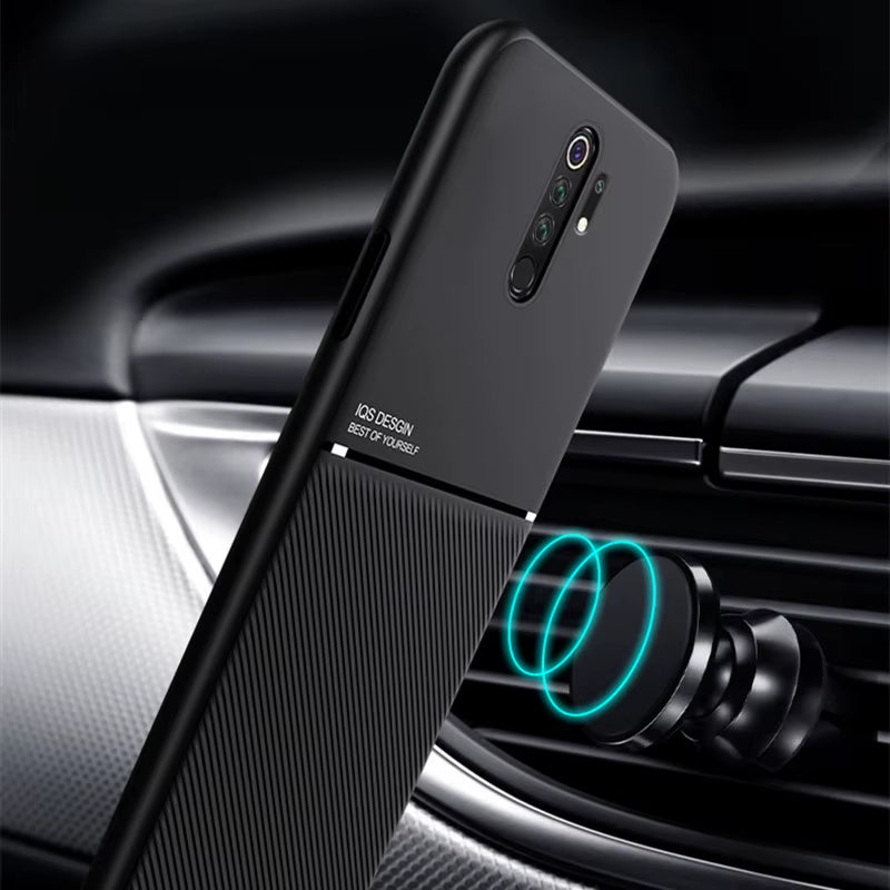 Luxury Leather Armor Case for Xiaomi Redmi Note 8 Pro Matte Magnetic Holder Soft Cover for Redmi 7 7A 8A K20 Note 8T 9 9S Coque