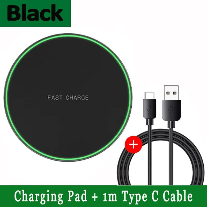 30W Wireless Charger Pad Stand for Iphone 15 14 13 12 11X8 Samsung Xiaomi Phone Chargers Induction Fast Charging Dock Station