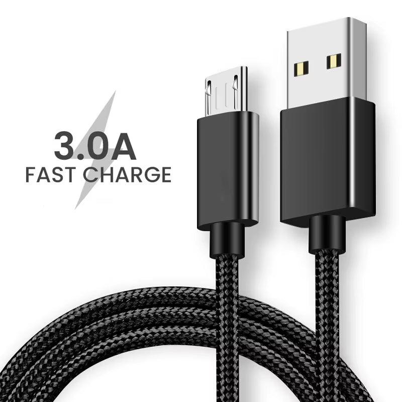 Micro USB Cable 3A Fast Charging Microusb Data Cables for Samsung Xiaomi Huawei Android Mobile Phone Chargers for Phone Cable