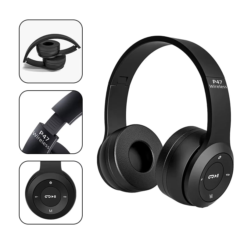 Stereo P47 Headset 5.0 Bluetooth Headset Folding P Series Wireless Sports Game Headset