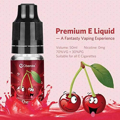 , 5 Packs 10Ml Multi Fruit Vape Liquid for E Cigarettes, E Juice for E Cig Vape Starter Kits, (Blueberry + Cherry + Strawberry + Watermelon + Grape), No Nicotine