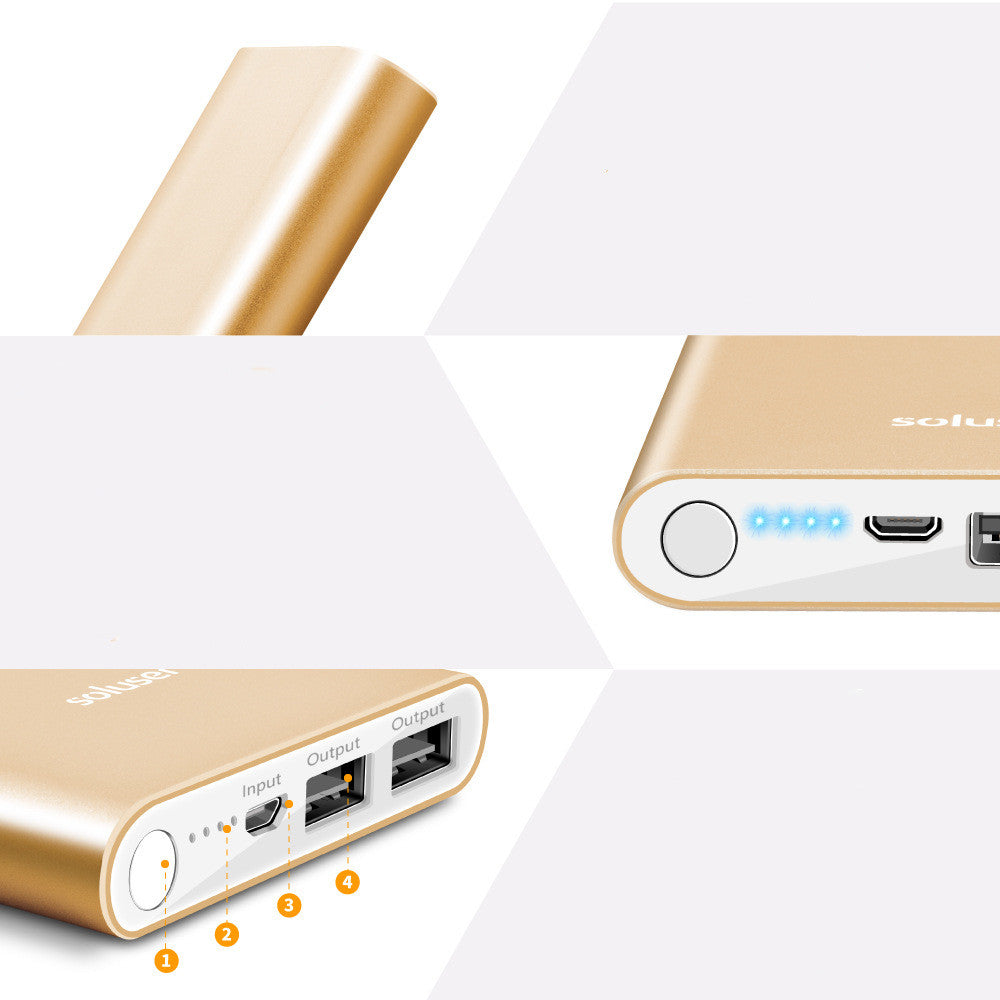 Power Bank 12000Mah Ultra-Thin Aluminum Alloy Power Bank