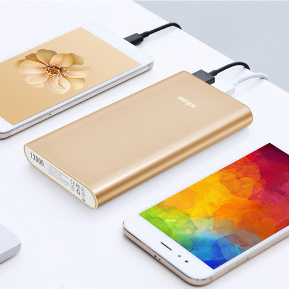 Power Bank 12000Mah Ultra-Thin Aluminum Alloy Power Bank