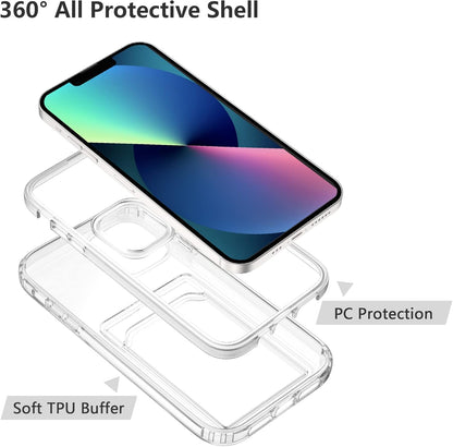 Case for Iphone 14, Iphone 14(6.1 Inches) Clear Phone Case with Card Holder, Slim Clear Soft TPU Shockproof Phone Case for Iphone 14(6.1 Inches) - Transparent