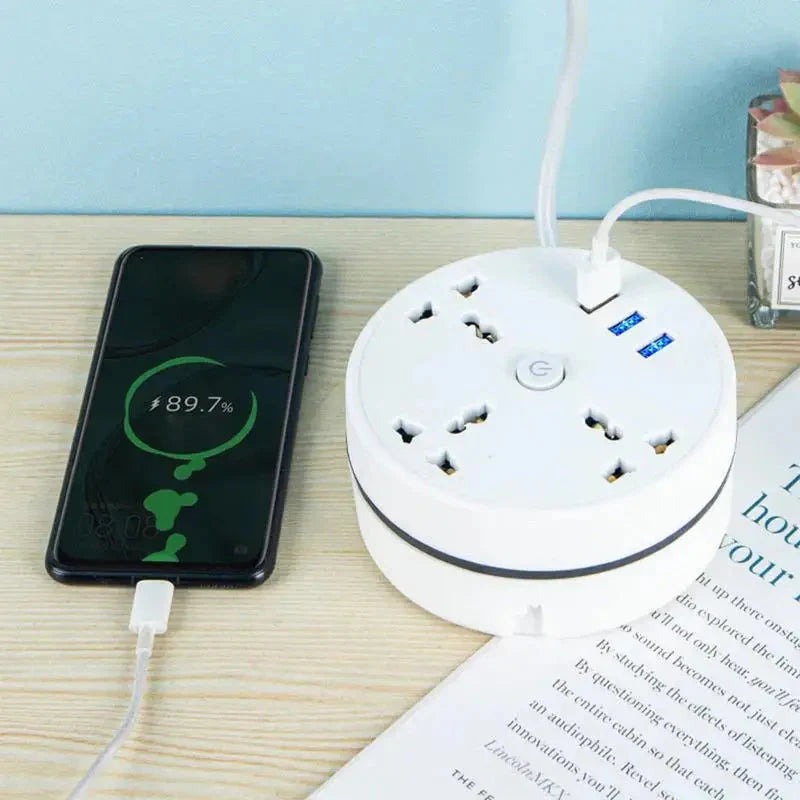 EU Plug AC Outlet Smart Home Power Strip – Multipurpose Electrical Extension Cord with USB Ports &amp; Fast Charging