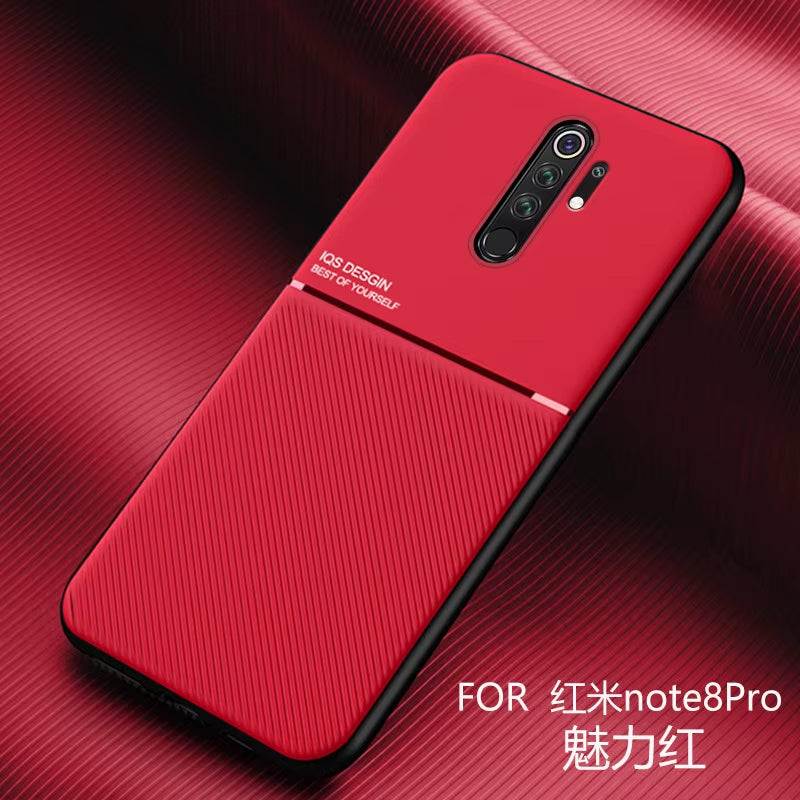 Luxury Leather Armor Case for Xiaomi Redmi Note 8 Pro Matte Magnetic Holder Soft Cover for Redmi 7 7A 8A K20 Note 8T 9 9S Coque