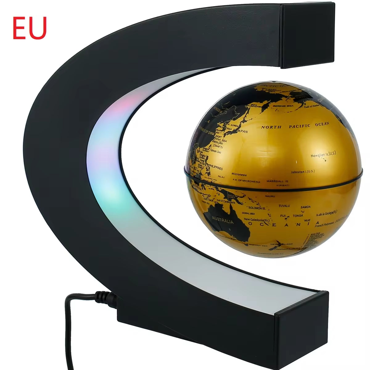 World Map Magnetic Levitation Globe LED Rotating Earth