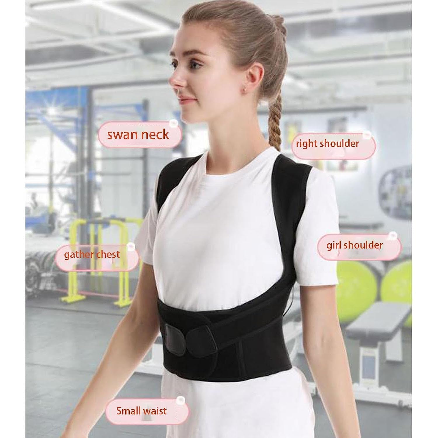 Adjustable Back Posture Belt Office Home Gym Unisex Back Posture Brace for Men and Women Perfect Fit for Spine Back Brace for Shoulders