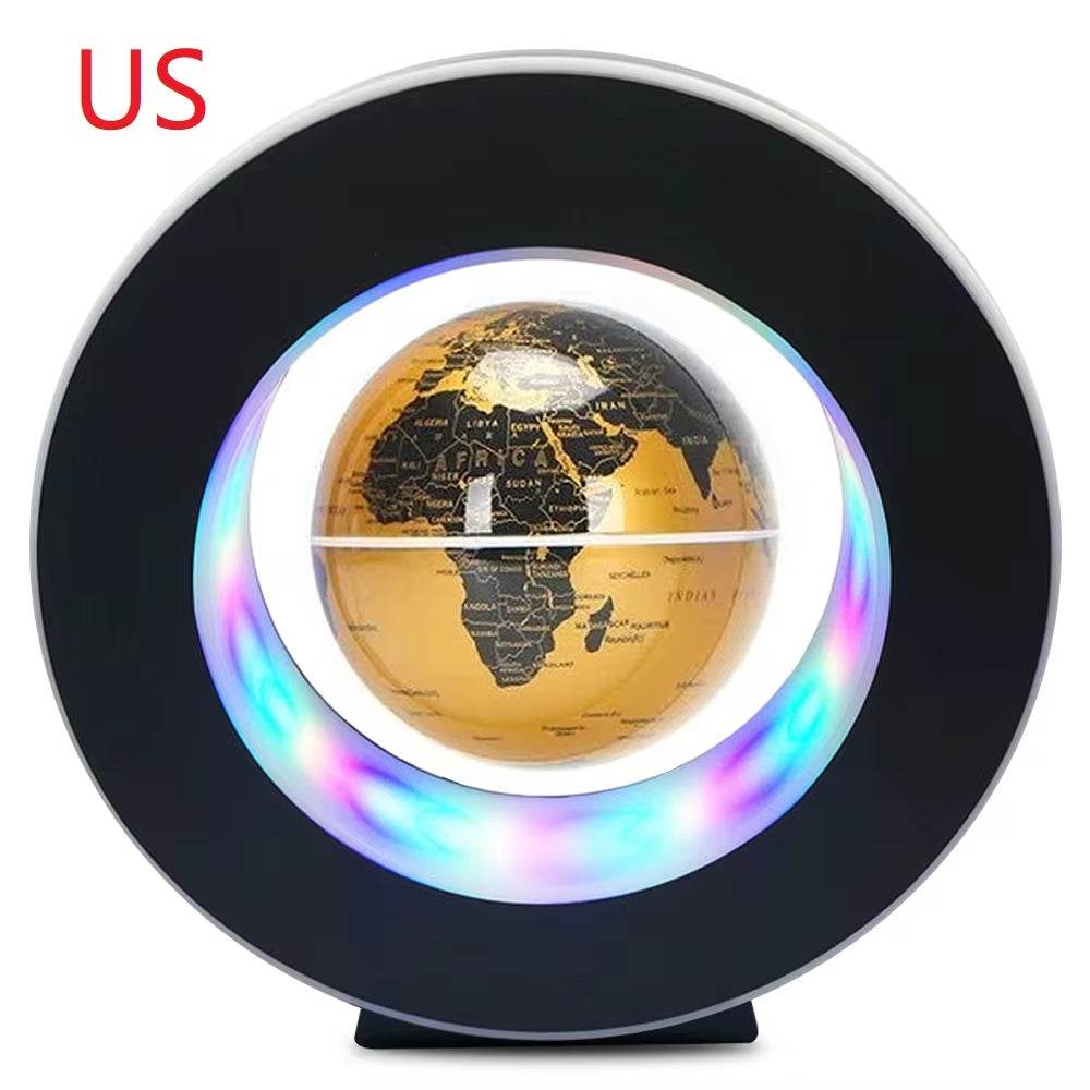 World Map Magnetic Levitation Globe LED Rotating Earth